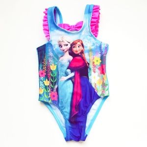 Disney Girls Frozen Themed Swimsuit